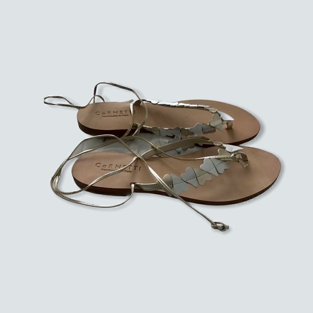 CoRNETTI Heart Lace Up Sandals NWOT - Picture 2 of 5